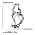 Alloy Enamel Couple Brooch Pin For Women's Fashion Clothing Decoration view 5