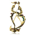 Alloy Enamel Couple Brooch Pin For Women's Fashion Clothing Decoration view 1