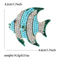 Alloy Rhinestone Fish Brooch Pin For Cute Women Apparel view 5