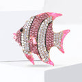 Alloy Rhinestone Fish Brooch Pin For Cute Women Apparel view 3
