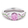 Multicolor Creative Flower Pattern Women's Copper Ring Inlaid With Colorful Zircon Stones view 2