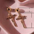 European American Fashion Rose Flower Dangle Earrings For Women, Trendy Ear Jewelry view 2