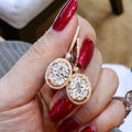 Gold Plated Versatile Oval Drop Earrings Elegant Women's Dangle Jewelry view 2