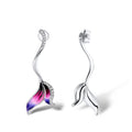 Long Elegant Flower Shape Women's Drop Earrings For European And American Fashion Jewelry view 2