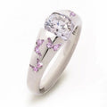 Silver Plated Women's Zircon Ring With Multicolor Butterfly Pattern, Simple Fashion Jewelry view 7