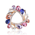Alloy Crystal Glass Brooch Pin For Scarves And Garment Decoration view 1
