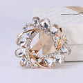 Alloy Crystal Glass Brooch Pin For Scarves And Garment Decoration view 6