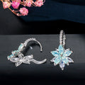 Fashion Sparkling Multicolor Creative Flower Earrings For Women, Elegant Floral Ear Jewelry view 4