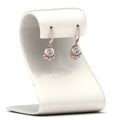 Rose Gold Color Geometric Round Diamond Stud Earrings For Korean Style Women's Jewelry view 3
