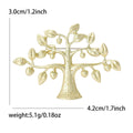 Matte Gold Silver Alloy Money Tree Brooch Pin For Outerwear view 6