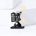 Vintage Alloy Enamel Projector Brooch Pin For Unisex Apparel view 4
