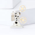 Vintage Alloy Enamel Projector Brooch Pin For Unisex Apparel view 3