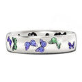 Elegant Women's Zircon Ring With Multicolor Full Circle Butterfly Pattern, Simple Fashion Jewelry view 2