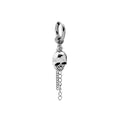 Vintage Stainless Steel Coin Skull Cross Chain Tassel Huggie Hoop Clip On Stud Fashion Earrings view 5