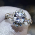 Four Prong Zircon Engagement Ring For Women Simple Fashion Proposal Finger Jewelry view 4