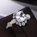 Four Prong Zircon Engagement Ring For Women Simple Fashion Proposal Finger Jewelry view 3