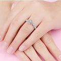 Micro Pave Cubic Zirconia Flower Shape Women Wedding Ring Bridal Jewelry view 4