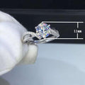 Platinum Color Micro Pave Zircon Women's Ring Set For Engagement Jewelry Accessories view 5