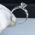 Platinum Color Micro Pave Zircon Women's Ring Set For Engagement Jewelry Accessories view 4