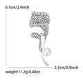 Alloy Rhinestone Orchid Brooch Pin For Suit Decoration view 4