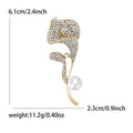 Alloy Rhinestone Orchid Brooch Pin For Suit Decoration view 5