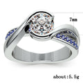 Interwoven Line Double Layer Women's Ring With Zircon Stones For Fashion Jewelry Accessories view 5