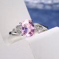 Pink Zircon Women's Ring, Classic European And American Fashion Finger Jewelry view 4