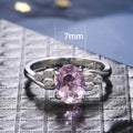 Pink Zircon Women's Ring, Classic European And American Fashion Finger Jewelry view 5