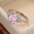 Pink Zircon Women's Ring, Classic European And American Fashion Finger Jewelry view 3