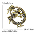 Alloy Enamel Chinese Dragon Brooch For Suit And Coat Decoration view 6