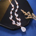 Women's Fashion Zircon Earring And Necklace Jewelry Set For Dropshipping Earrings view 4