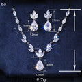 Women's Fashion Zircon Earring And Necklace Jewelry Set For Dropshipping Earrings view 5