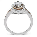 European Style Large Marquise Zircon Ring, Trendy Statement Jewelry Ring For Women view 3