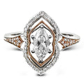 European Style Large Marquise Zircon Ring, Trendy Statement Jewelry Ring For Women view 2