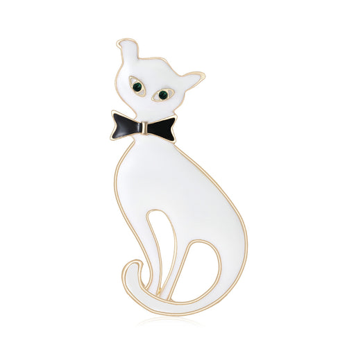 Enamel Alloy Gentleman Cat Brooch For Simple Fashion Clothing Accessories