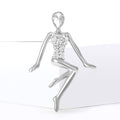 Alloy Rhinestone Dancing Girl Brooch For Fashion Garment Accessories view 2