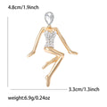 Alloy Rhinestone Dancing Girl Brooch For Fashion Garment Accessories view 5