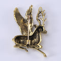 Alloy Luxury Reindeer Head Brooch Pin For Men's And Women's Suits view 3