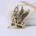 Alloy Luxury Reindeer Head Brooch Pin For Men's And Women's Suits view 6