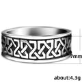 Electroplated Alloy Pattern Ring, Personalized Unisex Fashion Finger Jewelry For Men And Women view 2
