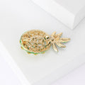 Alloy Rhinestone Pineapple Brooch Pin For Unisex Apparel Accessories view 4