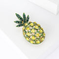 Alloy Rhinestone Pineapple Brooch Pin For Unisex Apparel Accessories view 3