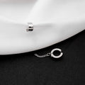 Hip Hop Stainless Steel Chain Ear Cuff Studs, Korean Minimalist Silver Tassel Clip Earrings view 4