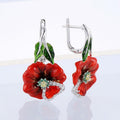Women's Blooming Flower Drop Oil Earrings With Elegant Fashion Jewelry Design view 2
