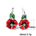 Women's Blooming Flower Drop Oil Earrings With Elegant Fashion Jewelry Design view 5