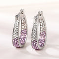 European Colorful Hoop Earrings With Rhinestone Inlay For Women Fashion Versatile Jewelry view 6