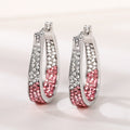 European Colorful Hoop Earrings With Rhinestone Inlay For Women Fashion Versatile Jewelry view 4