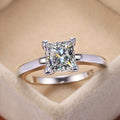 Simple European Style Women's Ring With Single Zircon Stone For Versatile Jewelry Accessories view 3