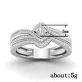 Classic European American Women's Engagement Ring With Micro Pave Zircon, Fashion Jewelry Accessory view 5