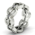 Fashion Hollow Minimalist Creative Zircon Inlaid Ring, European American Engagement Finger Jewelry view 1
